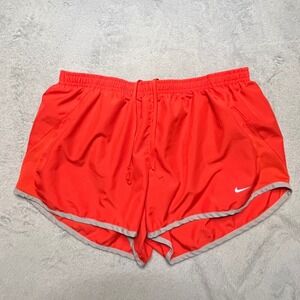 Nike Womens Tempo Running Shorts Orange Gym Athletic Workout L Athleisure